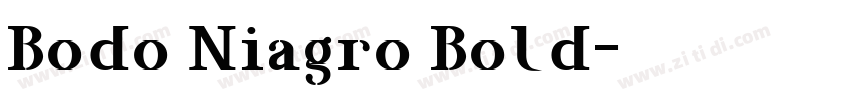 Bodo Niagro Bold字体转换